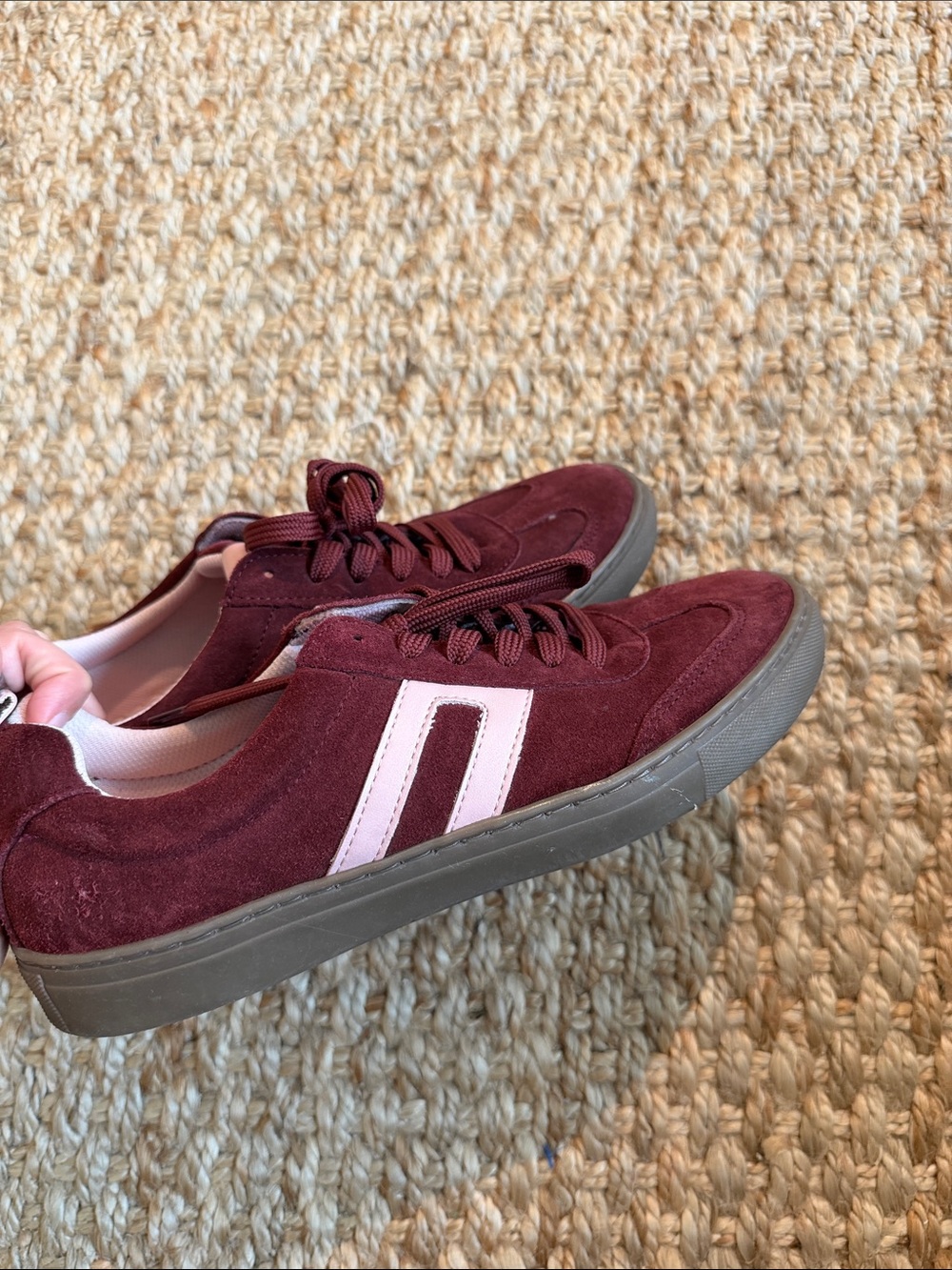 Cruza Burgundy and Pink Sneakers (Made in Portugal)